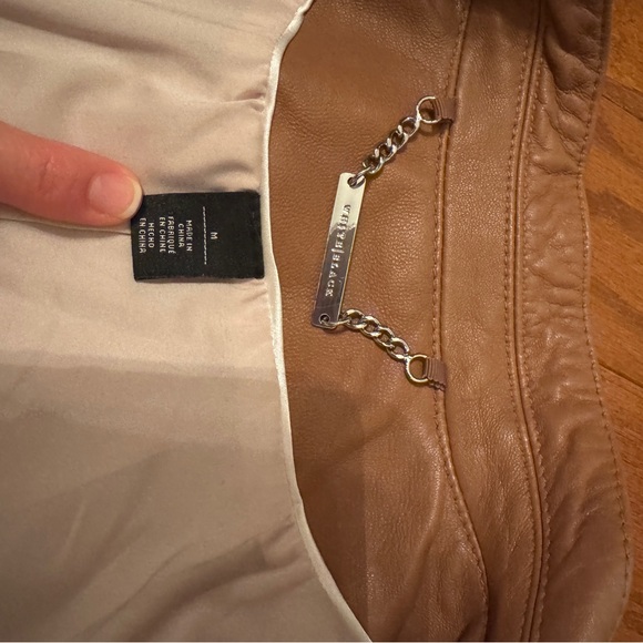 Women's Caramel Brown Leather Jacket - Picture 3 of 8